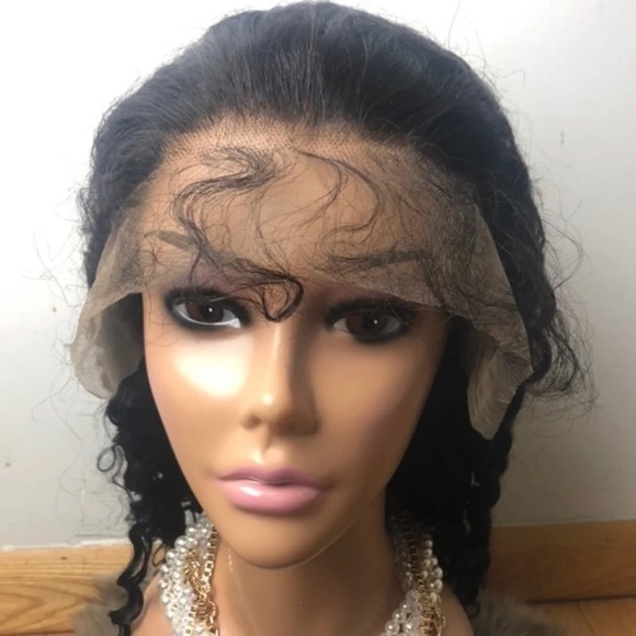 18”  DEEP WAVE CURLY Lace Front Human Hair WIG NWT main image 8